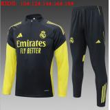 Chándal Real Madrid 2025/26 ( Gray with Yellow Half zipper) - NIÑOS